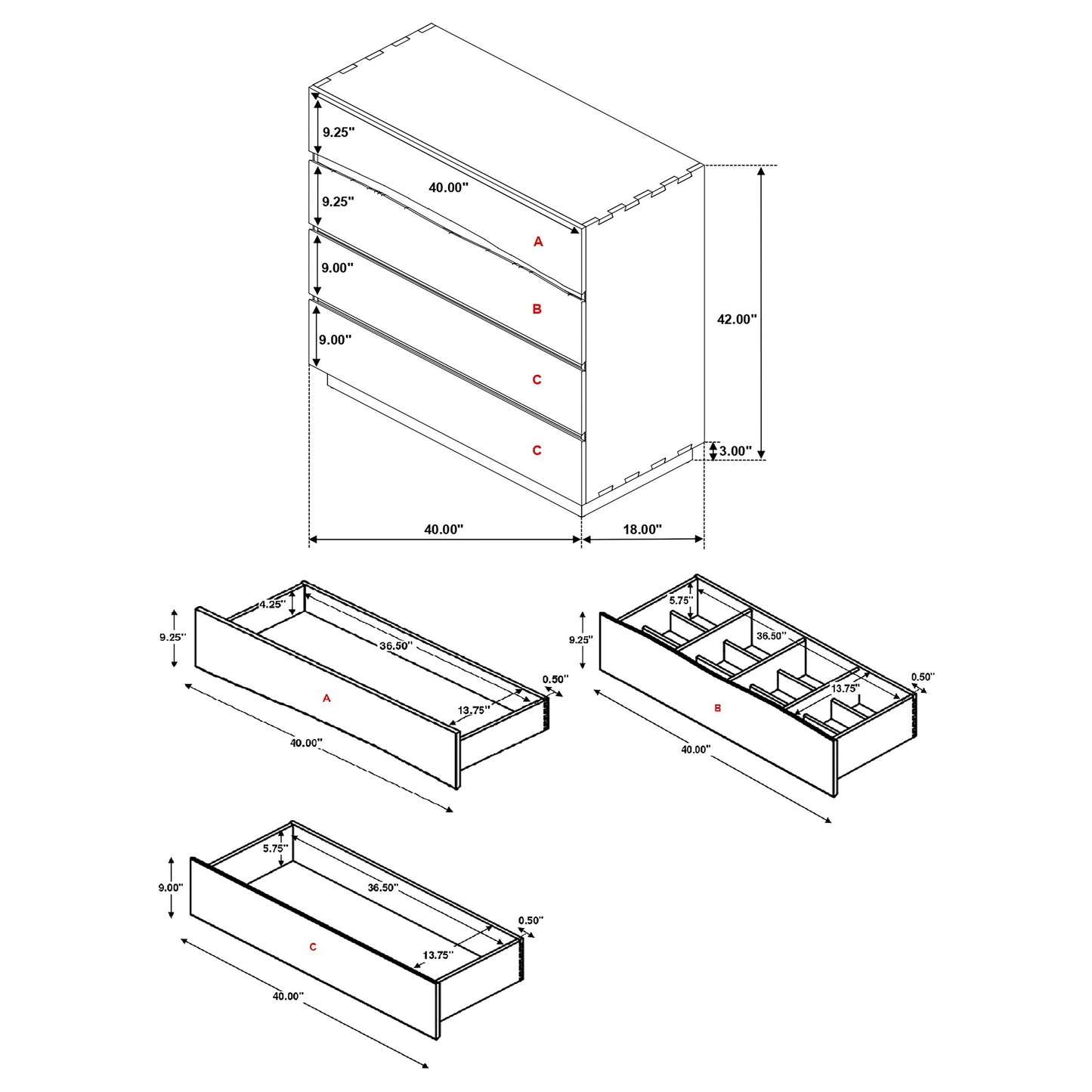 Winslow | 4 Drawer Chest