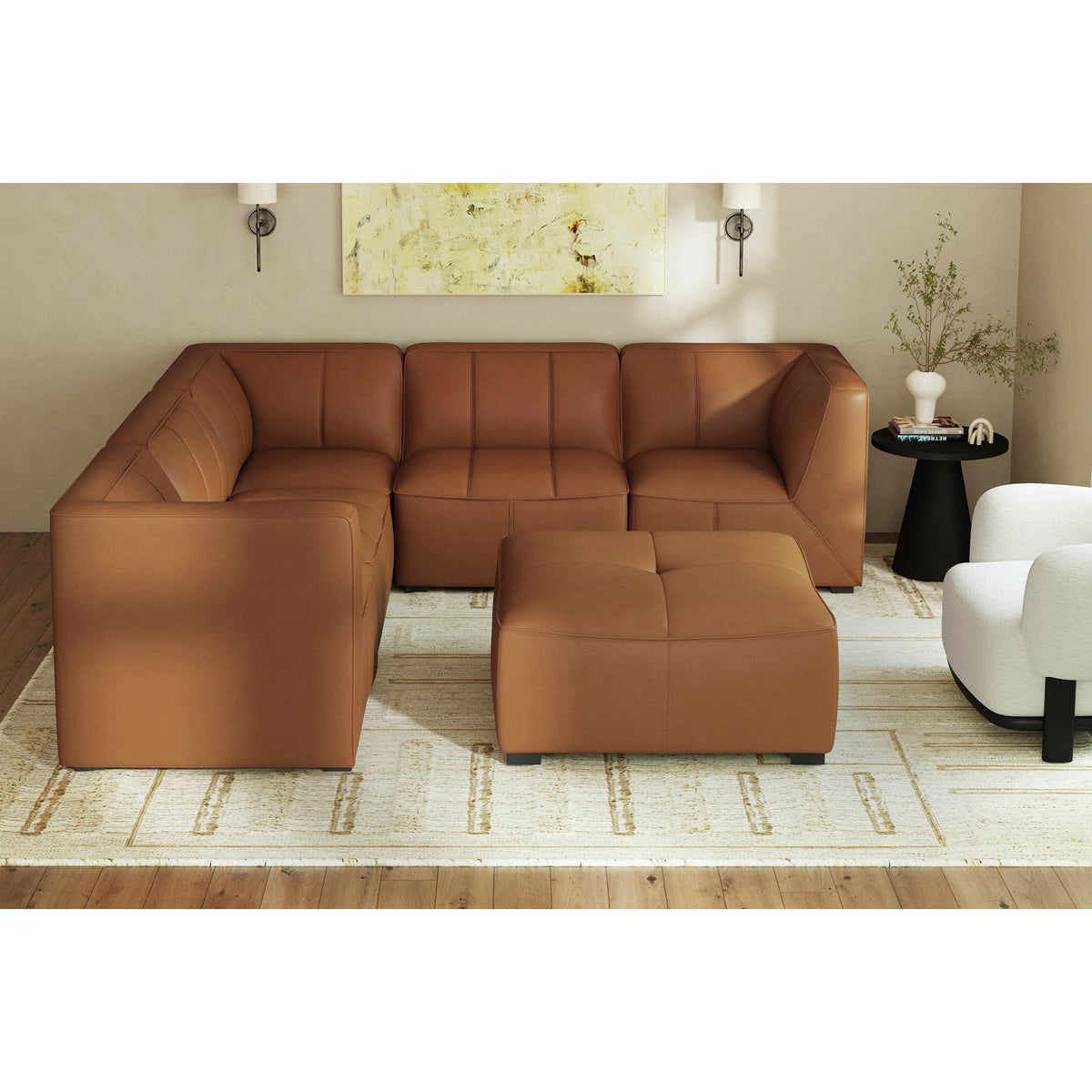Blake - Modular Ottoman - Pebble Tan