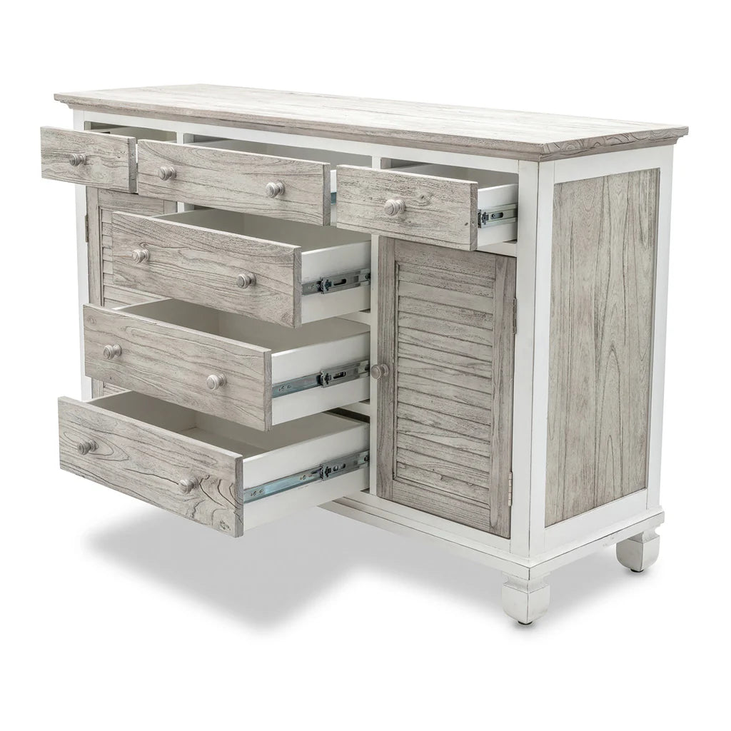 Waverly | Six Drawer Two Door Coastal Dresser