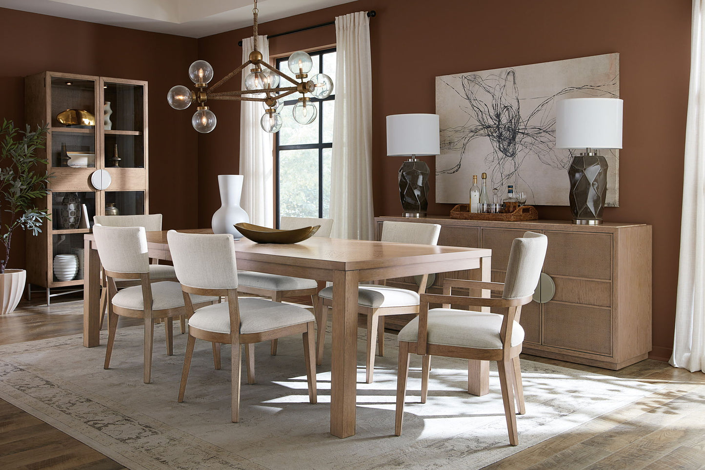 Sonnet - Display Cabinet - Dark Gray / Light Brown