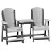 Outdoor Bundle | Adirondack Balcony With Tete-a-Tete Table Set