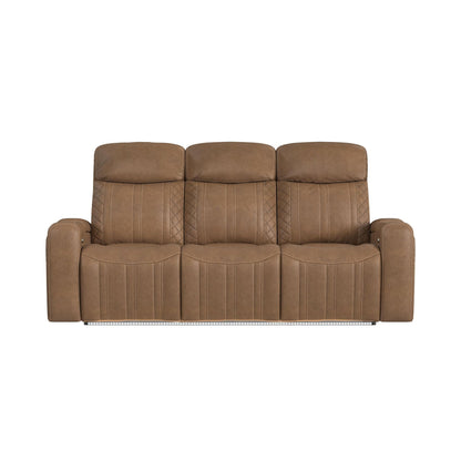 Side Kick - Sofa With Ddt, Wireless Charger, Cupholders And White Led Light - Simba Saddle