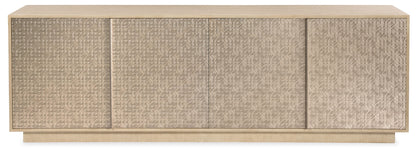 Geometry - Entertainment Console - Polished Limestone