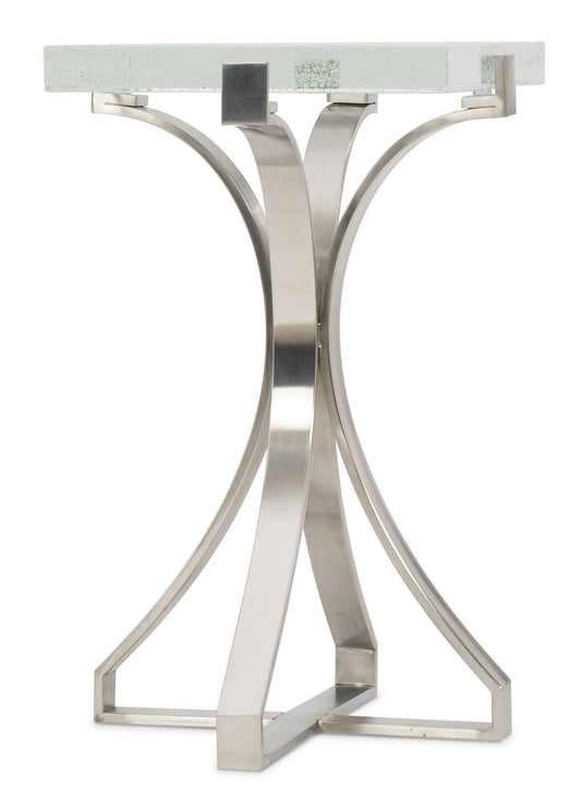 Home Accent - Bubble Glass Accent Table - Silver