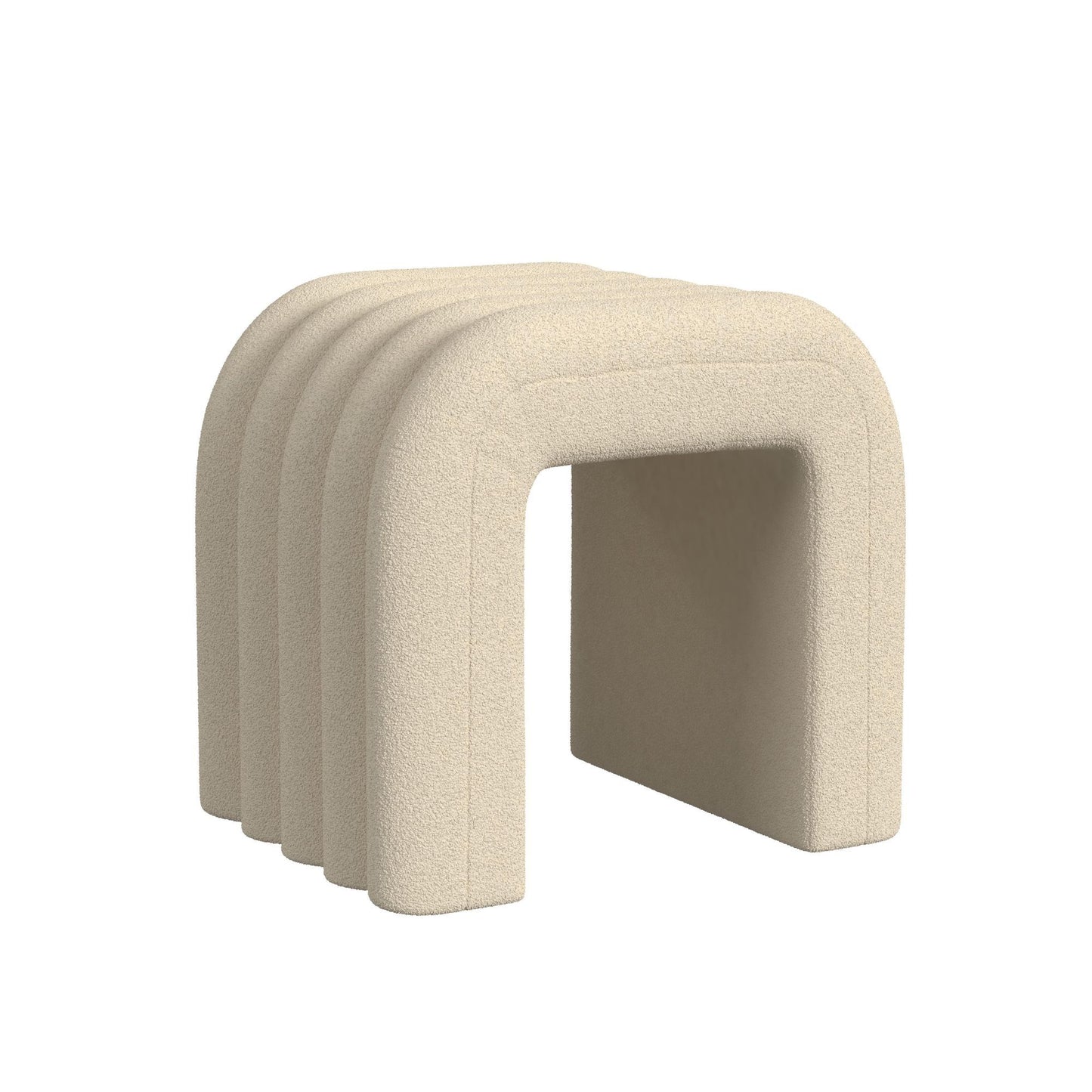Seqouia - Bench With 2 Stools - Cream