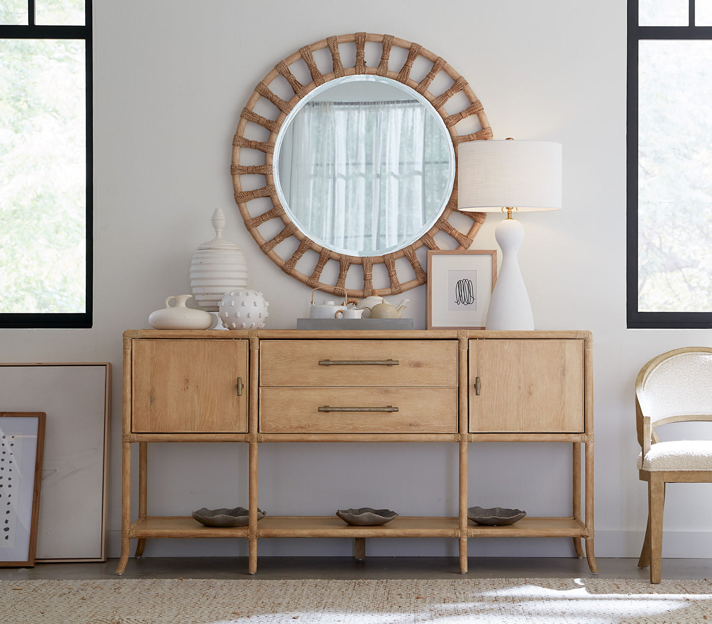 Retreat - Pole Rattan Sideboard