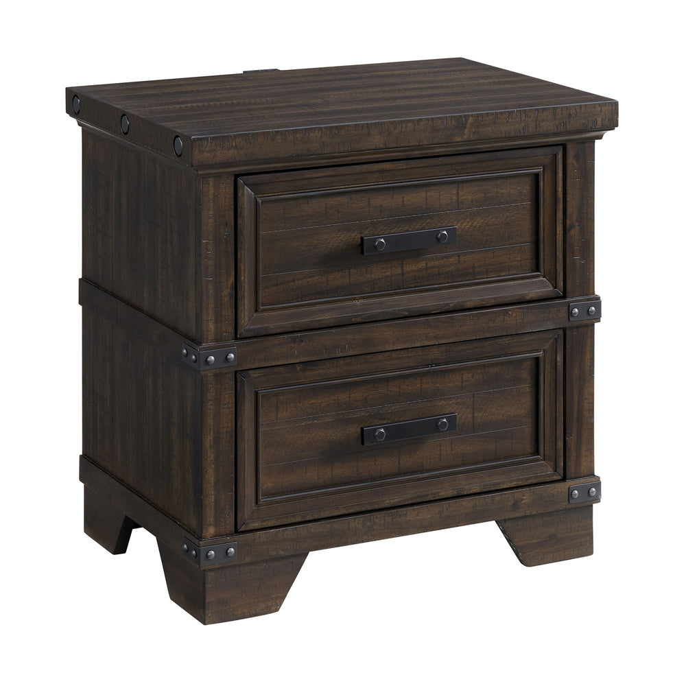 Colorado City - 2-Drawer Nightstand With USB - Charcoal