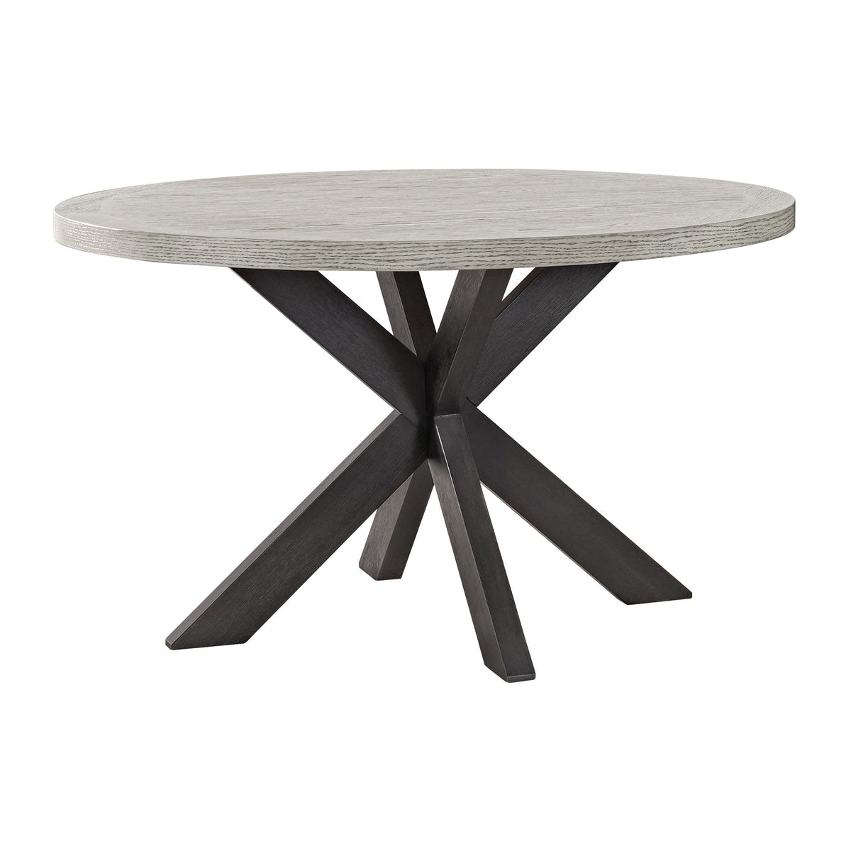 Axel - Round Dining Table - Espresso / Light Gray