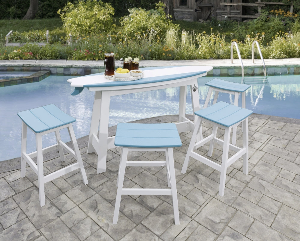 Leisure Lawns | 5 Piece Surfboard Dining Set