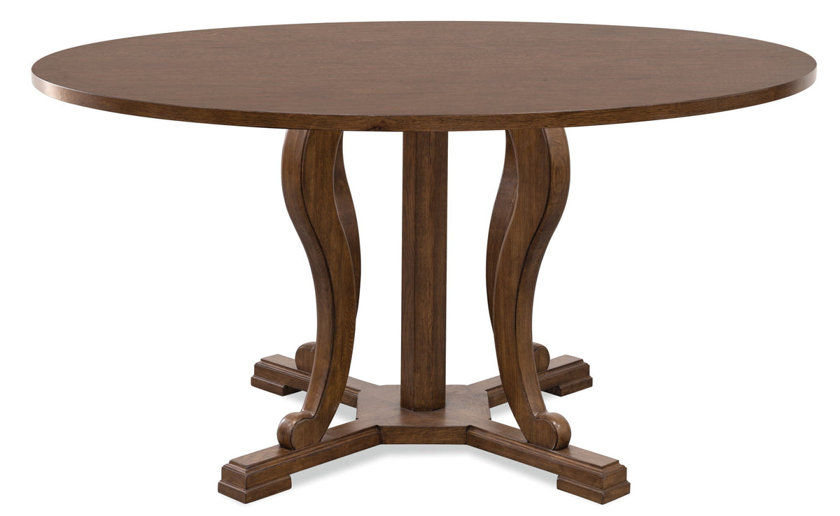 Cashiers - Round Drop-Leaf Dining Table - Chestnut