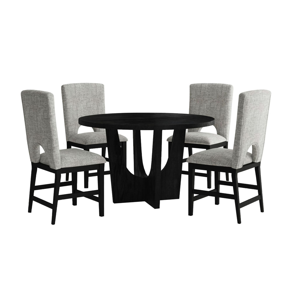 Oregon - 5 Piece Counter Height Dining Set (Round Counter Table And Four Chairs)