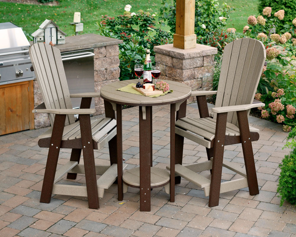 Outdoor Bundle | 3 Piece Balcony Chair & 30" Table Set - Bar Height