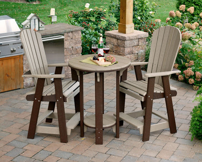 Outdoor Bundle | 3 Piece Balcony Chair & 30" Table Set - Bar Height