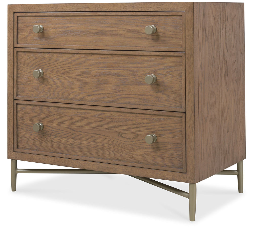 Sonnet - Three-Drawer Nightstand - Dark Gray