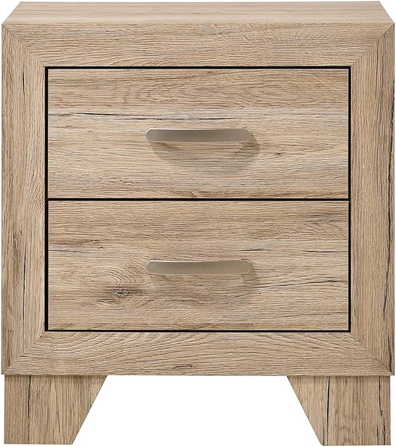 ACME | Miquell 2-Drawer Wooden Nightstand in Natural
