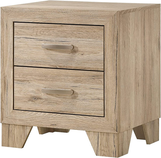 ACME | Miquell 2-Drawer Wooden Nightstand in Natural
