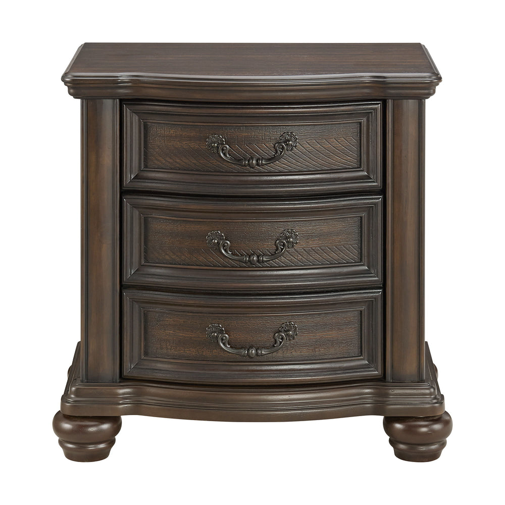 Brunswick - 2-Drawer Nightstand With USB - Mahogany