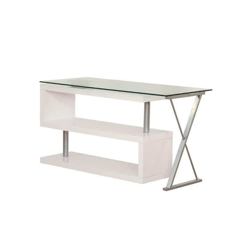 ACME | Buck Glass Top Writing Desk with Swivel