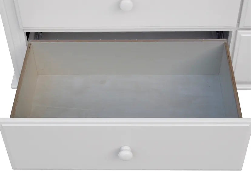 Abacoa | 6 Drawer Dresser w/ Mirror Option - White