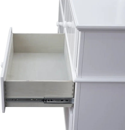 Abacoa | 6 Drawer Dresser w/ Mirror Option - White