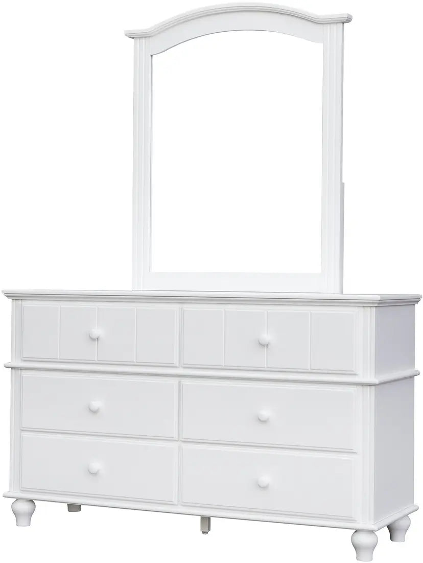 Abacoa | 6 Drawer Dresser w/ Mirror Option - White