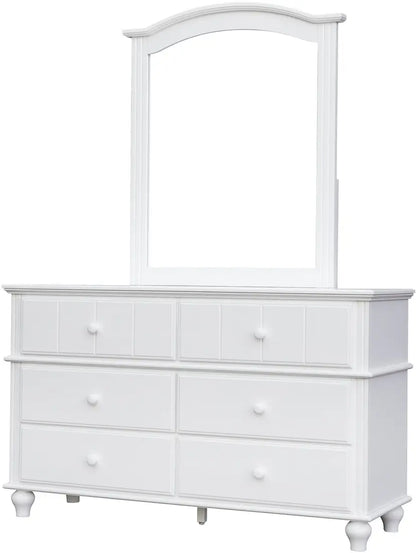 Abacoa | 6 Drawer Dresser w/ Mirror Option - White