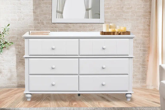 Abacoa | 6 Drawer Dresser w/ Mirror Option - White