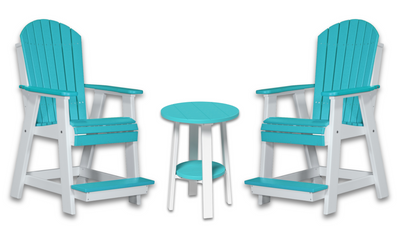 Outdoor Bundle | Adirondack Balcony Set w/ 28" Deluxe End Table
