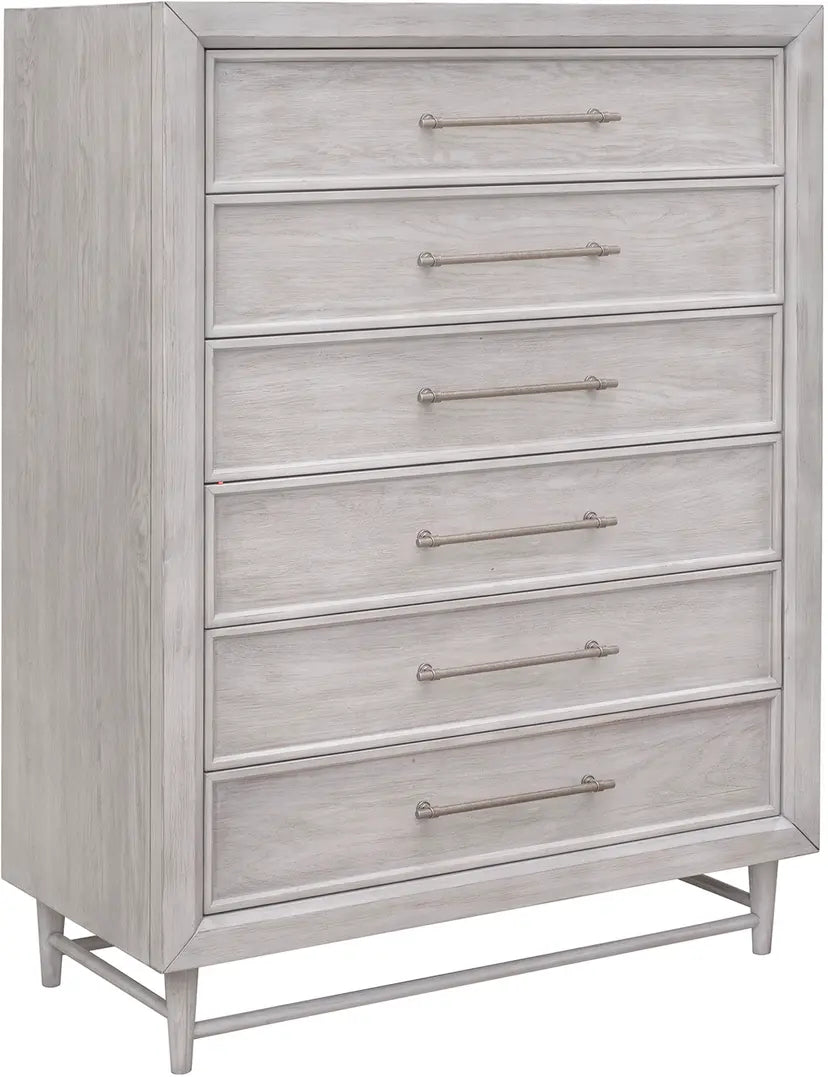 Augusta | 6-Drawer Chest – Light Wood Finish