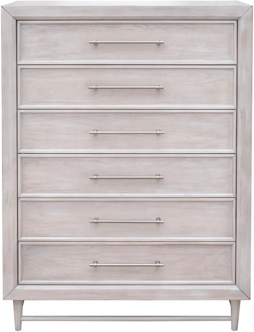 Augusta | 6-Drawer Chest – Light Wood Finish