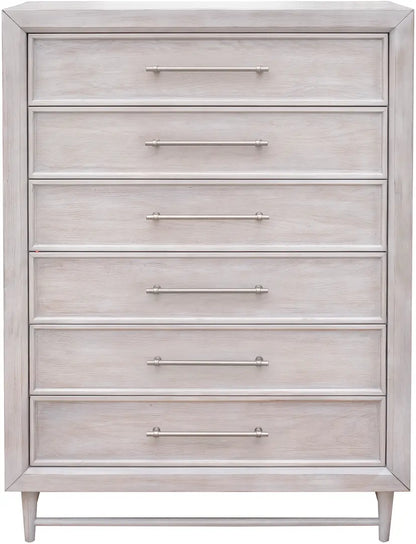 Augusta | 6-Drawer Chest – Light Wood Finish