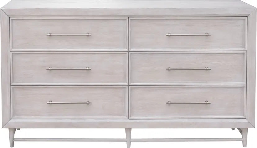 Augusta| 6 Drawer Dresser – Light Wood Finish