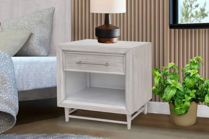 Augusta | 1 Drawer Nightstand w/ Shelf - Light Wood Finish