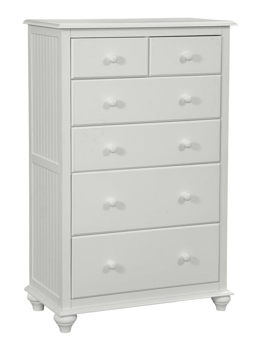 Cottage 6-Drawer Chest in Pure White