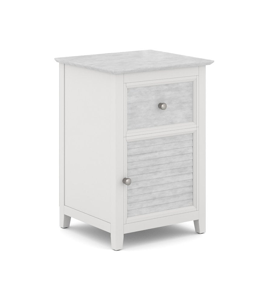 High Tide Bedroom | 1 Drawer 1 Door Nightstand - Chalk & White