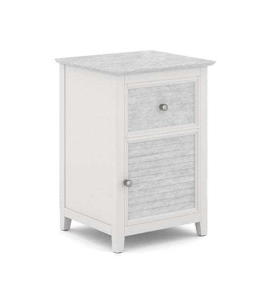 High Tide Bedroom | 1 Drawer 1 Door Nightstand - Chalk & White