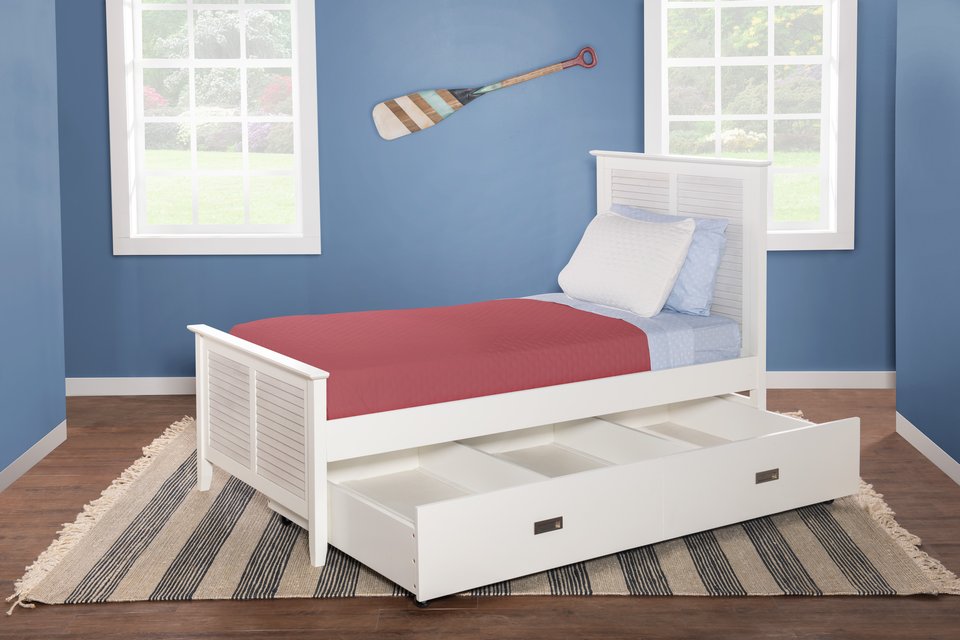 High Tide 90" Bed Collection | 90 Degree Complete bed options  - Chalk & White