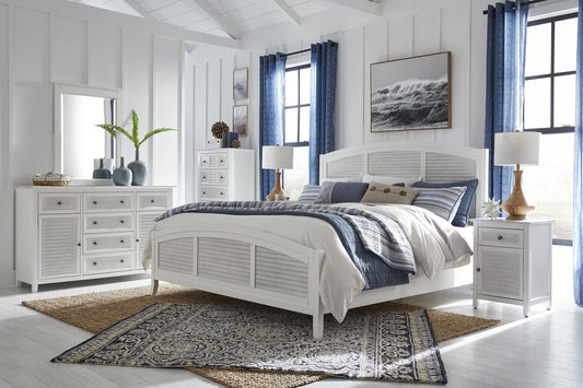 High Tide  | King Arch Bed Bedroom Set - Chalk & White