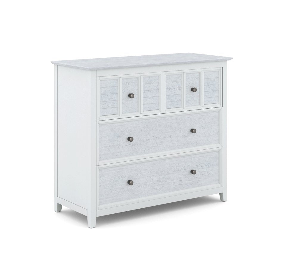 High Tide Bedroom | 4 Drawer Chest - Chalk & White