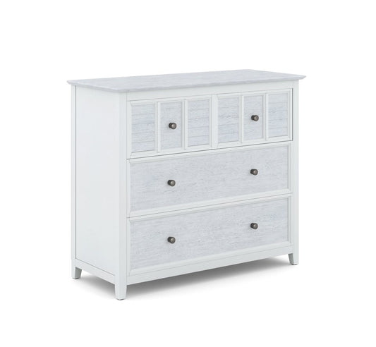 High Tide Bedroom | 4 Drawer Chest - Chalk & White