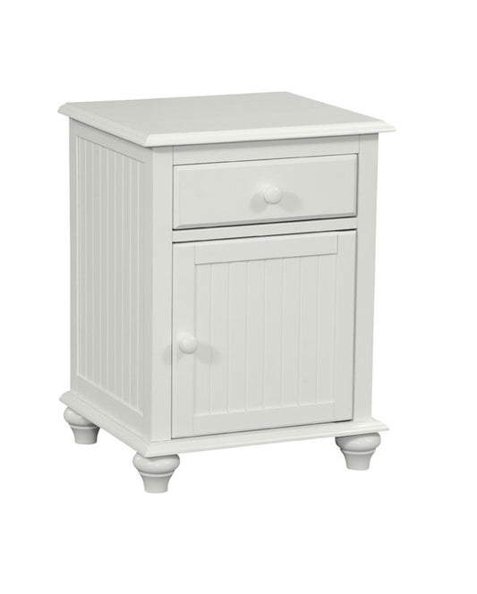 Cottage One Drawer/One Door Nightstand in White