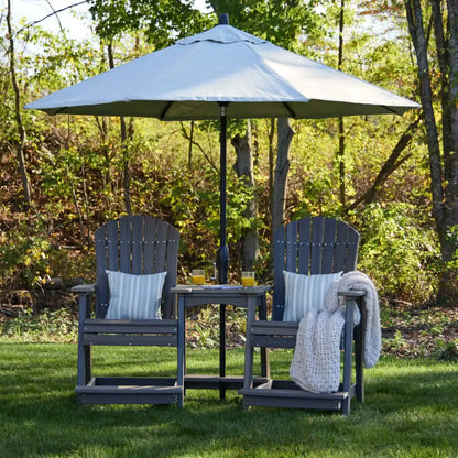 Outdoor Bundle | Adirondack Balcony With Tete-a-Tete Table Set
