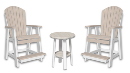 Outdoor Bundle | Adirondack Balcony Set w/ 28" Deluxe End Table