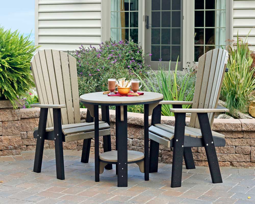 Outdoor Bundle | 2 Fanback Dining Chair W/ 30" Round Table