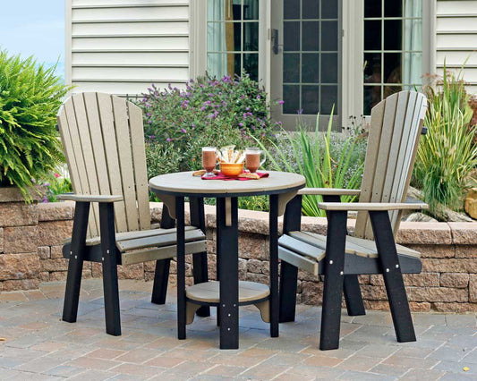 Outdoor Bundle | 2 Fanback Dining Chair W/ 30" Round Table