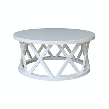 Destinations | Ceylon Round Coffee Table - Pure White