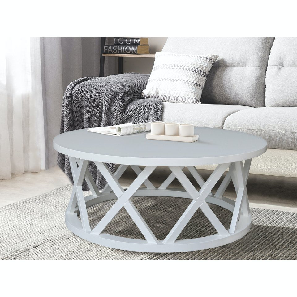 Destinations | Ceylon Round Coffee Table - Pure White