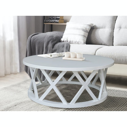 Destinations | Ceylon Round Coffee Table - Pure White
