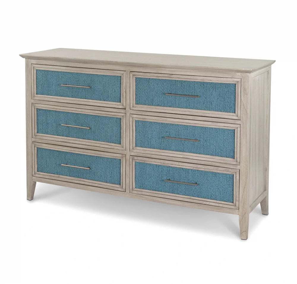 Ocean Isles | 6 Drawer Woven Dresser