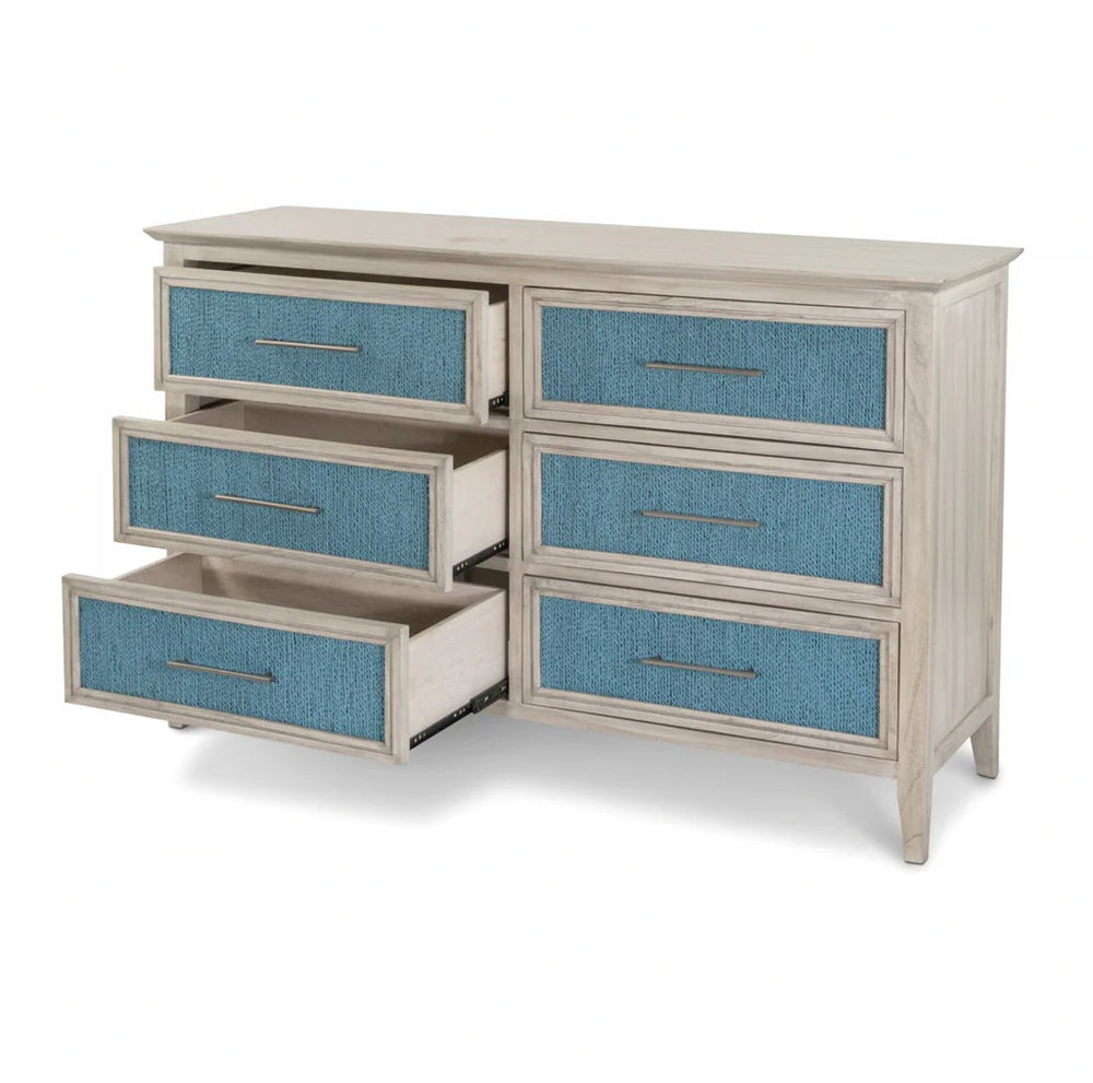 Ocean Isles | 6 Drawer Woven Dresser